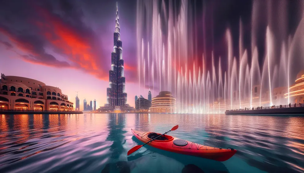 Dubai Fountain Kayak Adventures: Gliding Around Burj Khalifa