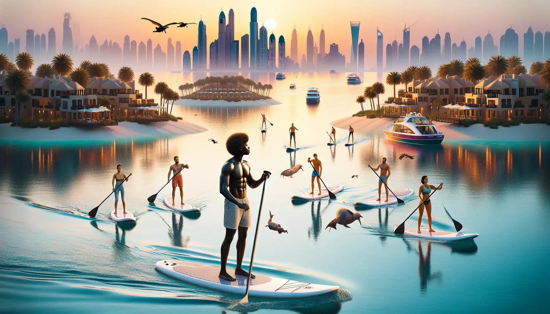 Paddle Boarding Palm Jumeirah: Serene Waters & Dubai Skyline
